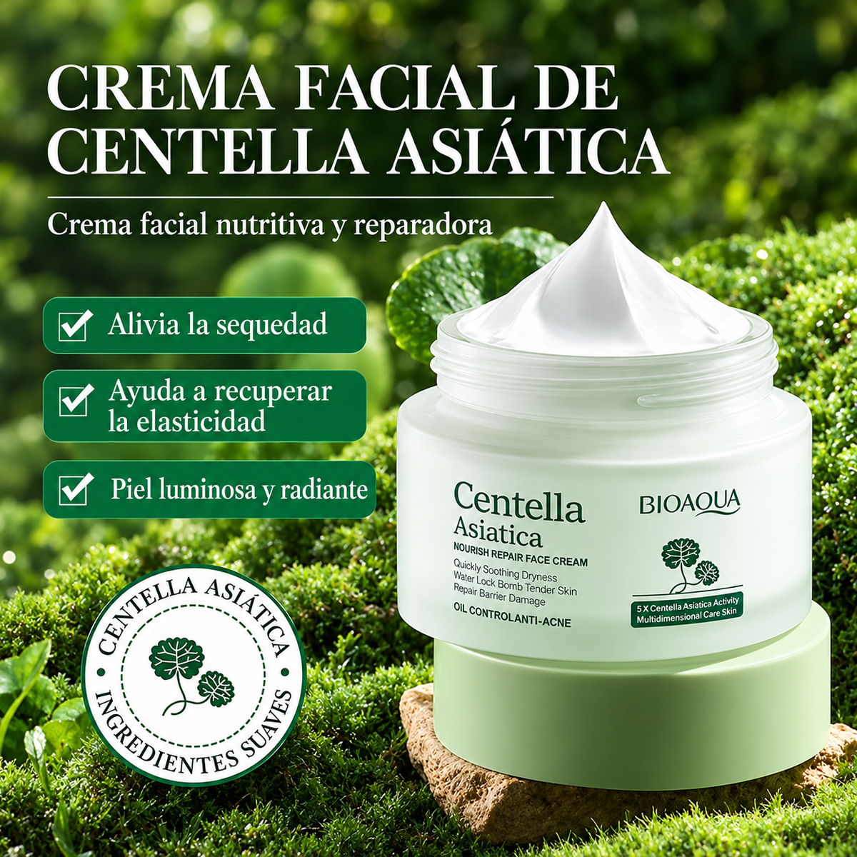 BIOAQUA Centella Asiatica – Crema Calmante